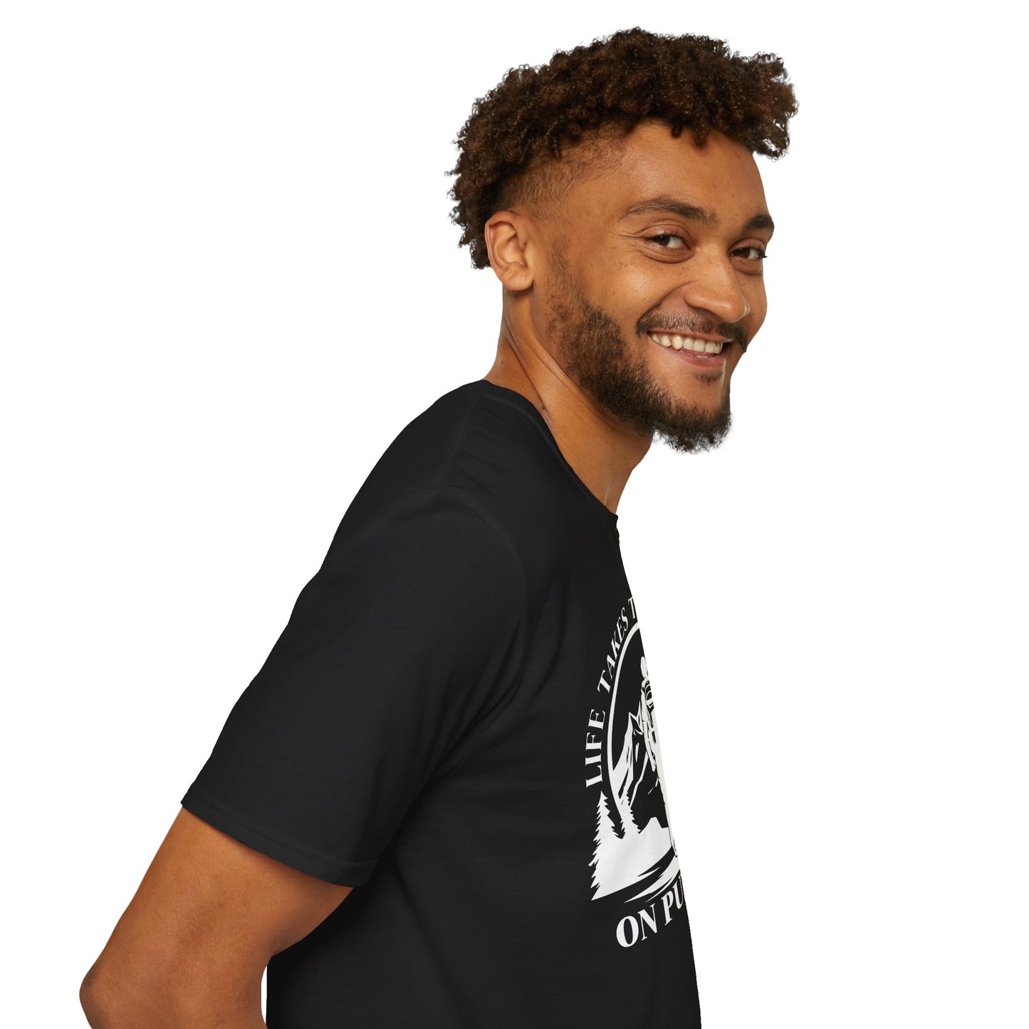 Life Takes The Long Way On Purpose T-Shirt — Mountain Path Purpose Design