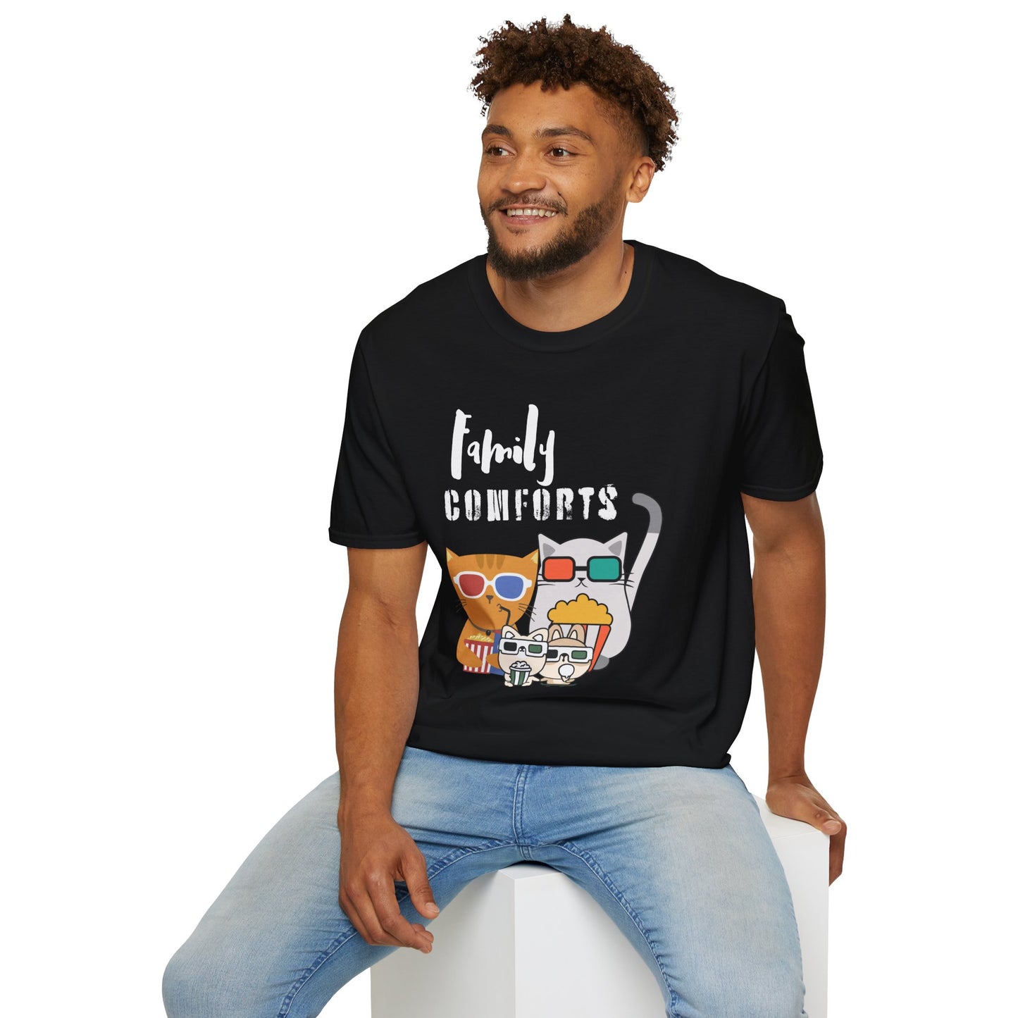 Family Comforts Cinematic Cat Graphic Tee