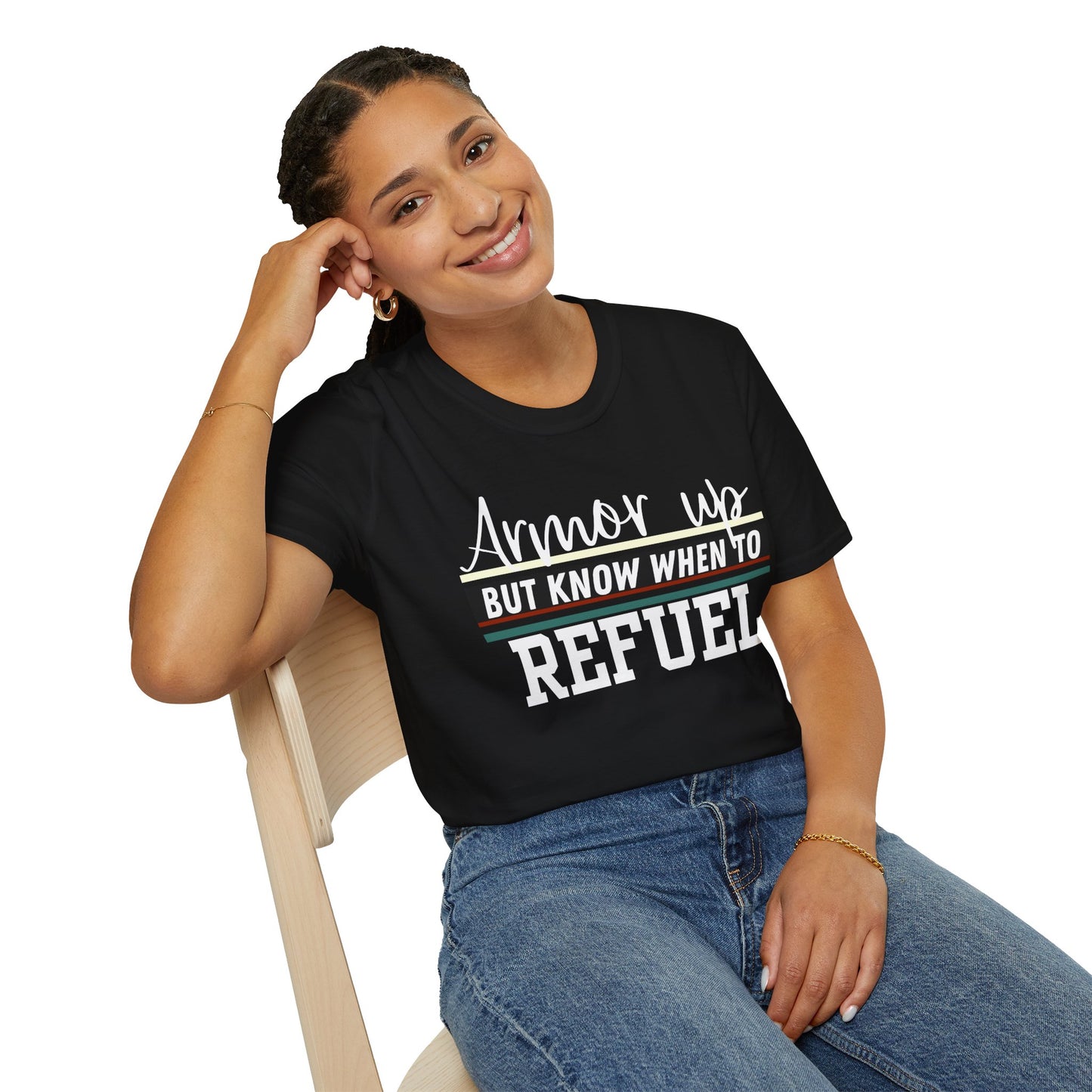 Armor Up but Know When to Refuel - Balance and Resilience Tee