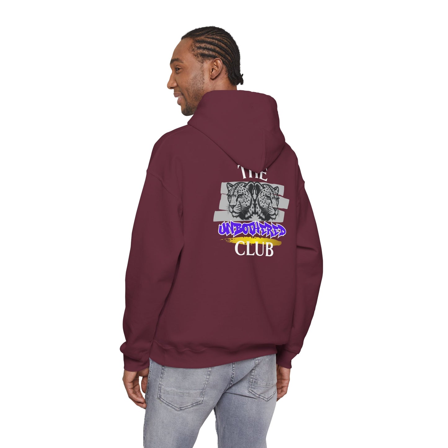 The Unbothered Club Hoodie — Unisex Graphic Street-wear Pullover with Tiger Crest