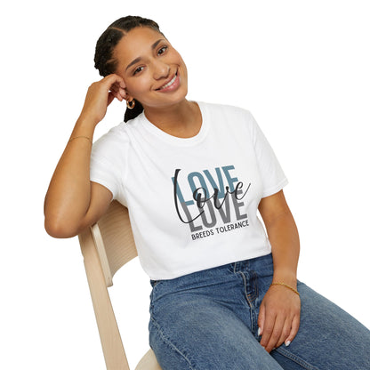 Love Breeds Tolerance – Unity in Action Unisex Tee