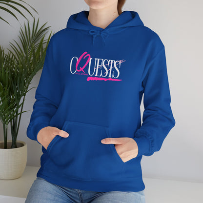 "CQuests" Soul Apparel Hoodie — Pink Script Graphic Pullover