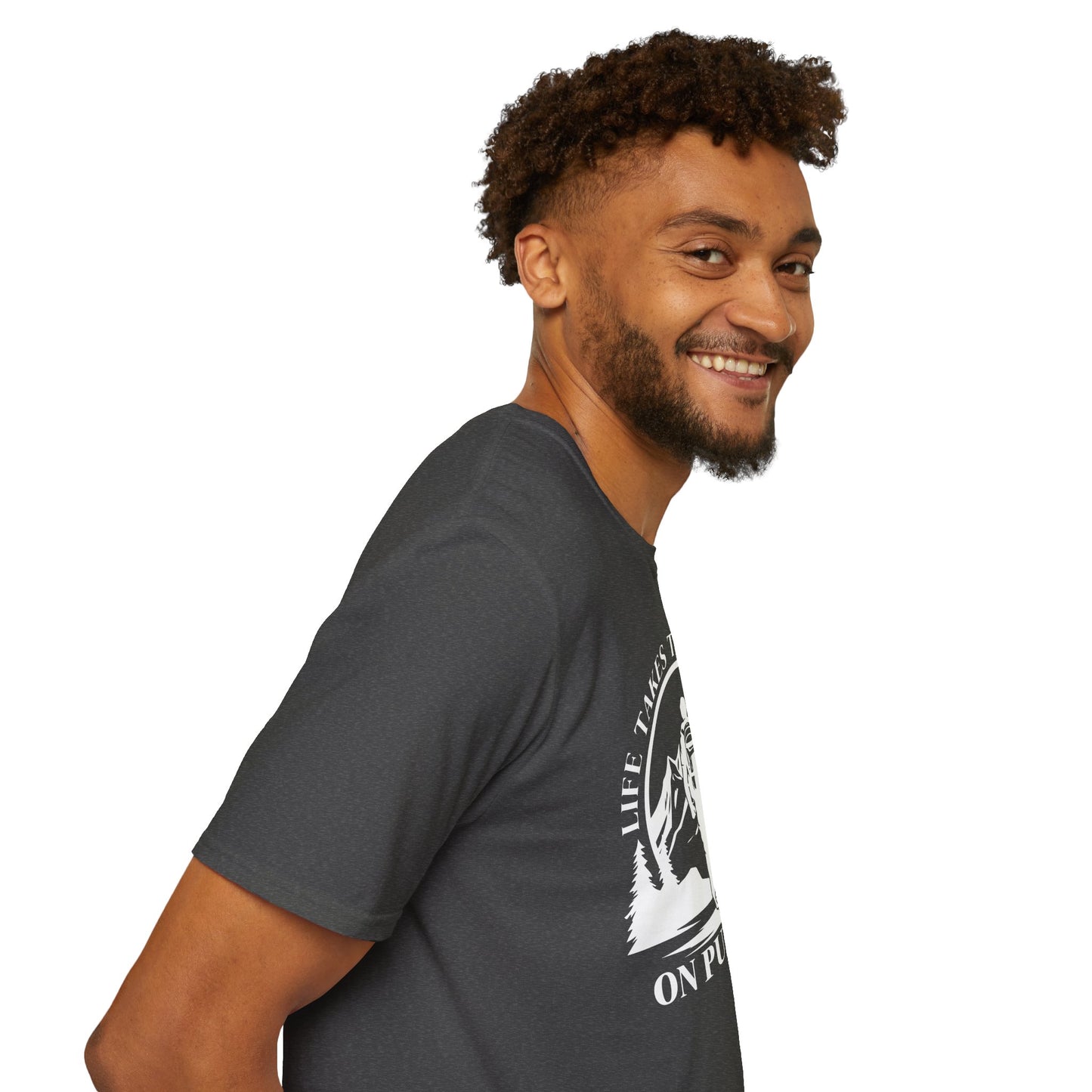 Life Takes The Long Way On Purpose T-Shirt — Mountain Path Purpose Design