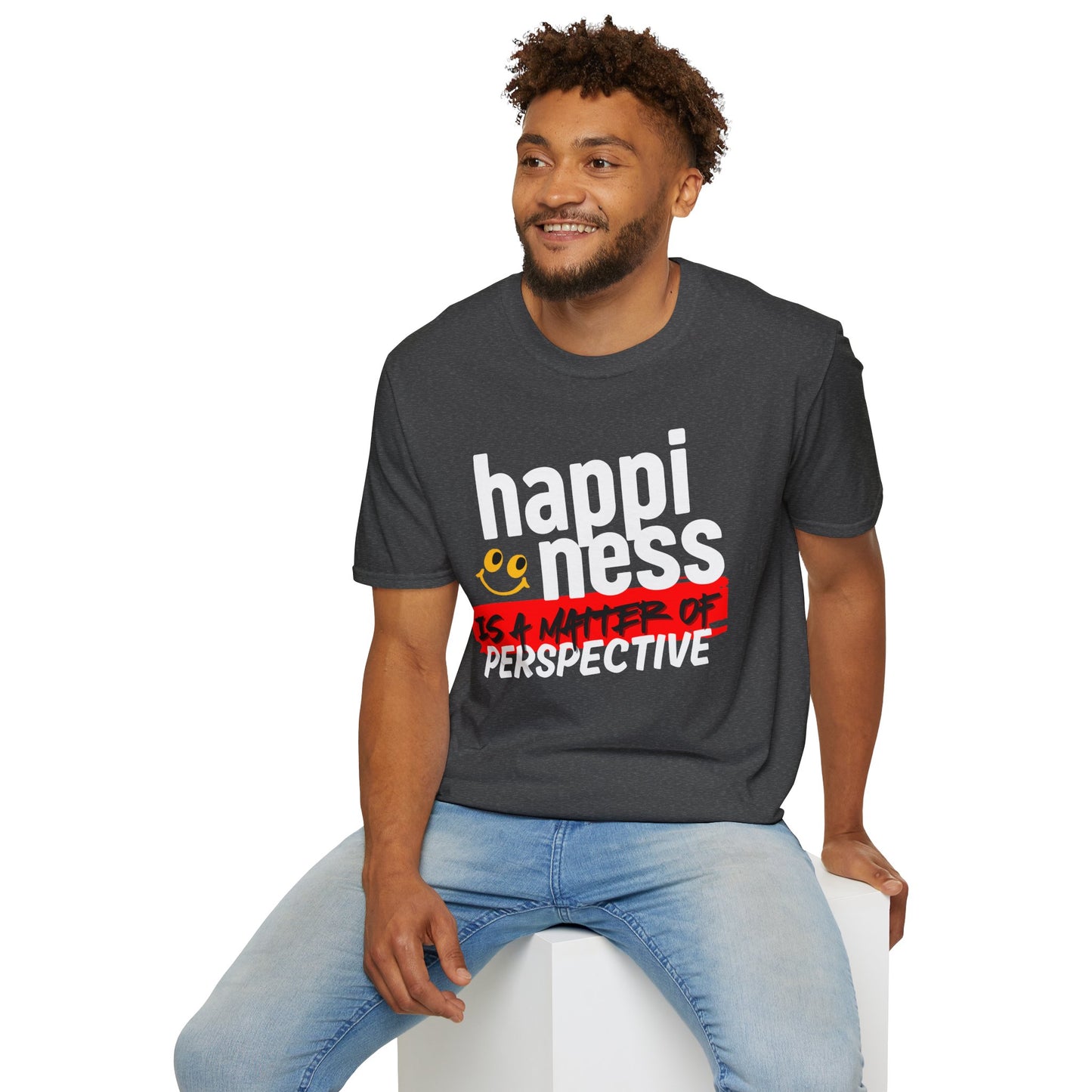 'Happiness Is a Matter Of Perspective', Unisex Design T-Shirt - For all Occasions