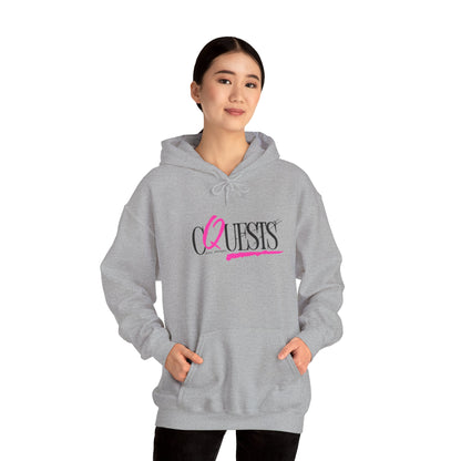 "CQuests" Soul Apparel Hoodie — Pink Script Graphic Pullover