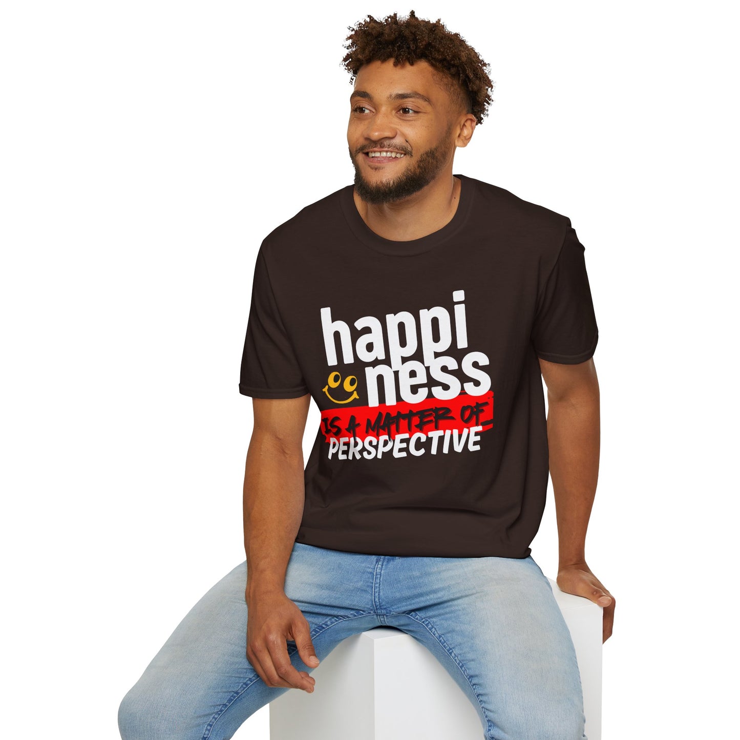 'Happiness Is a Matter Of Perspective', Unisex Design T-Shirt - For all Occasions
