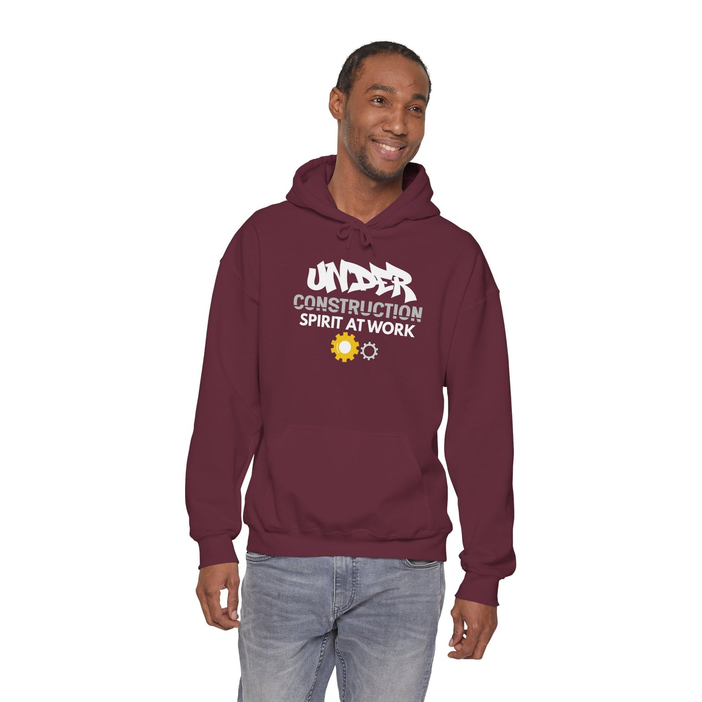 Construction 'Spirit at Work' Hoodie — Under Construction Graphic Sweatshirt