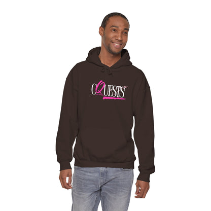 "CQuests" Soul Apparel Hoodie — Pink Script Graphic Pullover
