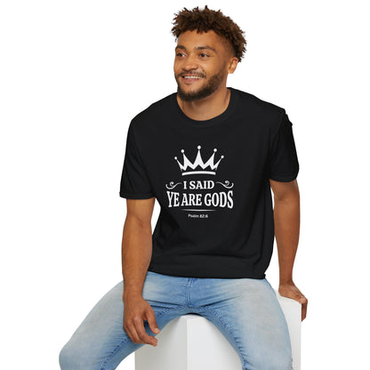 "I Said, Ye Are Gods", Crown T-Shirt — Inspirational Unisex Tee