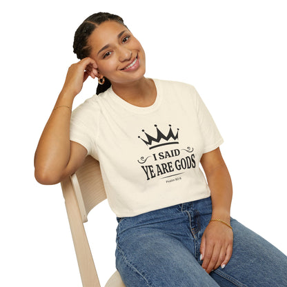 "I Said, Ye Are Gods", Crown T-Shirt — Inspirational Unisex Tee