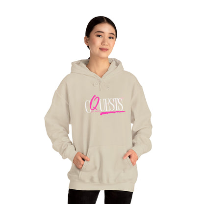 "CQuests" Soul Apparel Hoodie — Pink Script Graphic Pullover