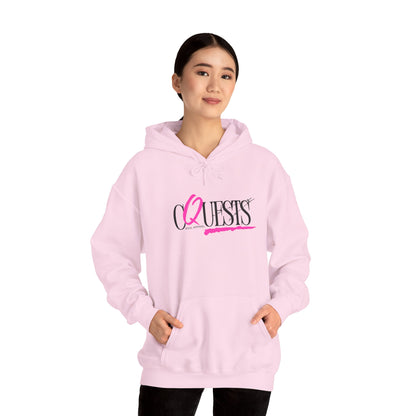"CQuests" Soul Apparel Hoodie — Pink Script Graphic Pullover