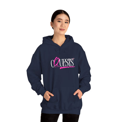 "CQuests" Soul Apparel Hoodie — Pink Script Graphic Pullover