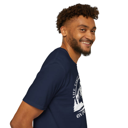 Life Takes The Long Way On Purpose T-Shirt — Mountain Path Purpose Design