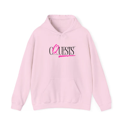 "CQuests" Soul Apparel Hoodie — Pink Script Graphic Pullover