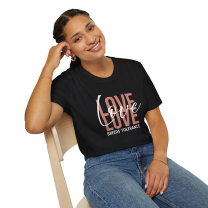 Love Breeds Tolerance – Unity in Action Unisex Tee