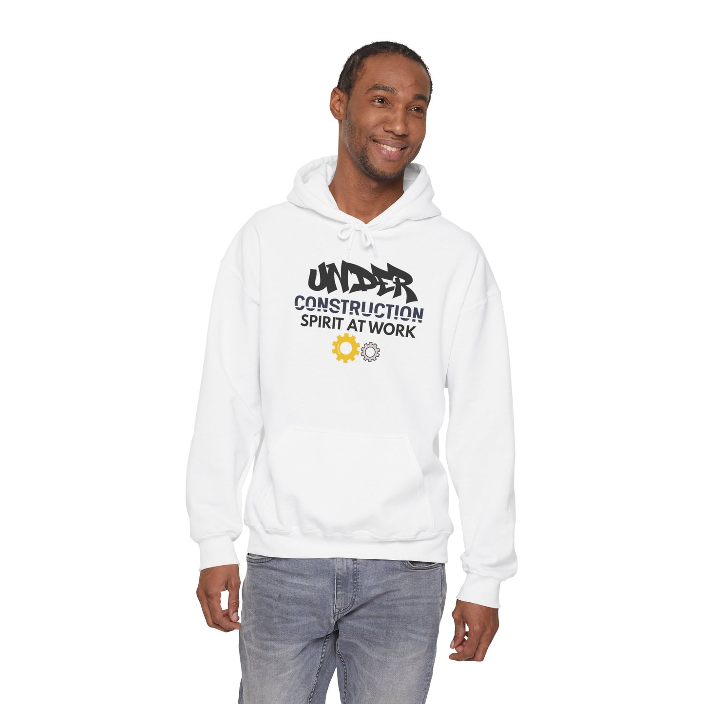 Construction 'Spirit at Work' Hoodie — Under Construction Graphic Sweatshirt