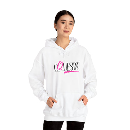 "CQuests" Soul Apparel Hoodie — Pink Script Graphic Pullover