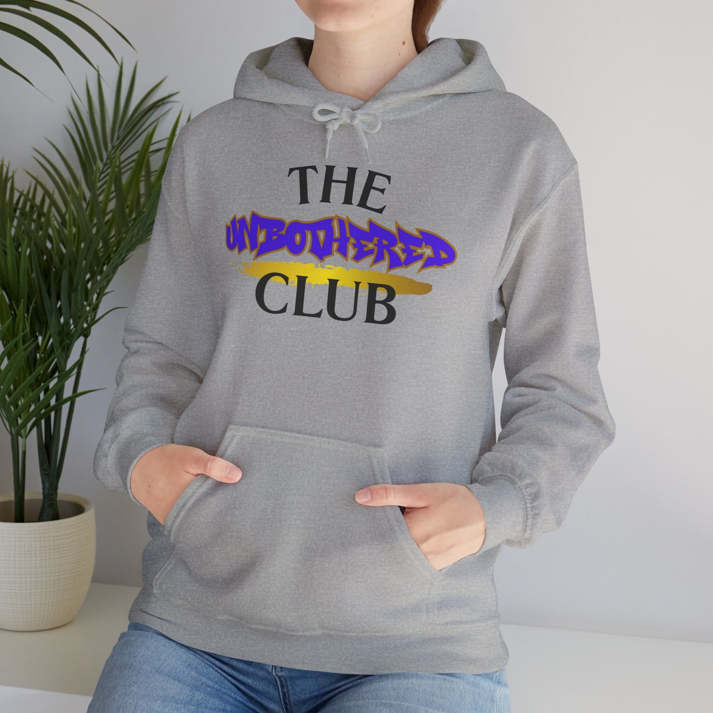 The Unbothered Club Hoodie — Unisex Graphic Street-wear Pullover with Tiger Crest