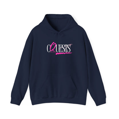 "CQuests" Soul Apparel Hoodie — Pink Script Graphic Pullover