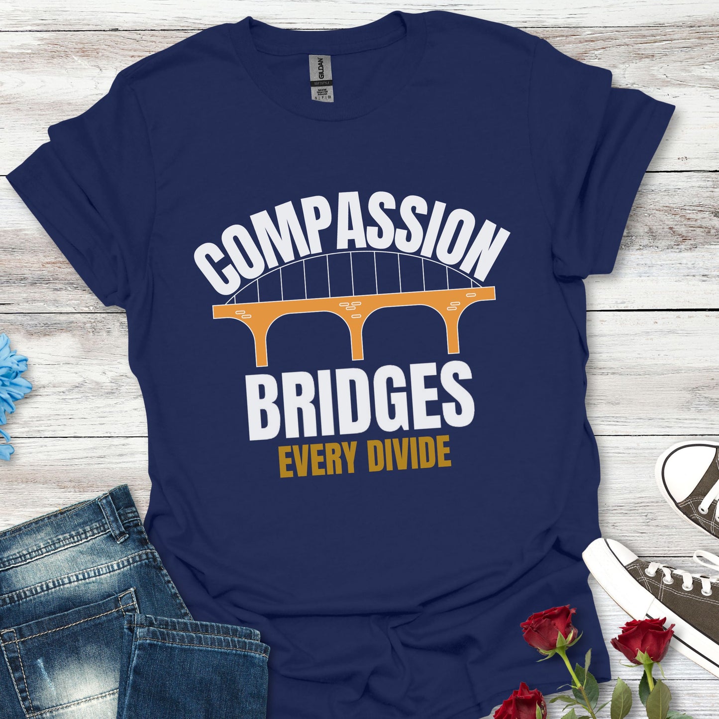 Compassion Bridges Every Divide - Unity Graphic Tee