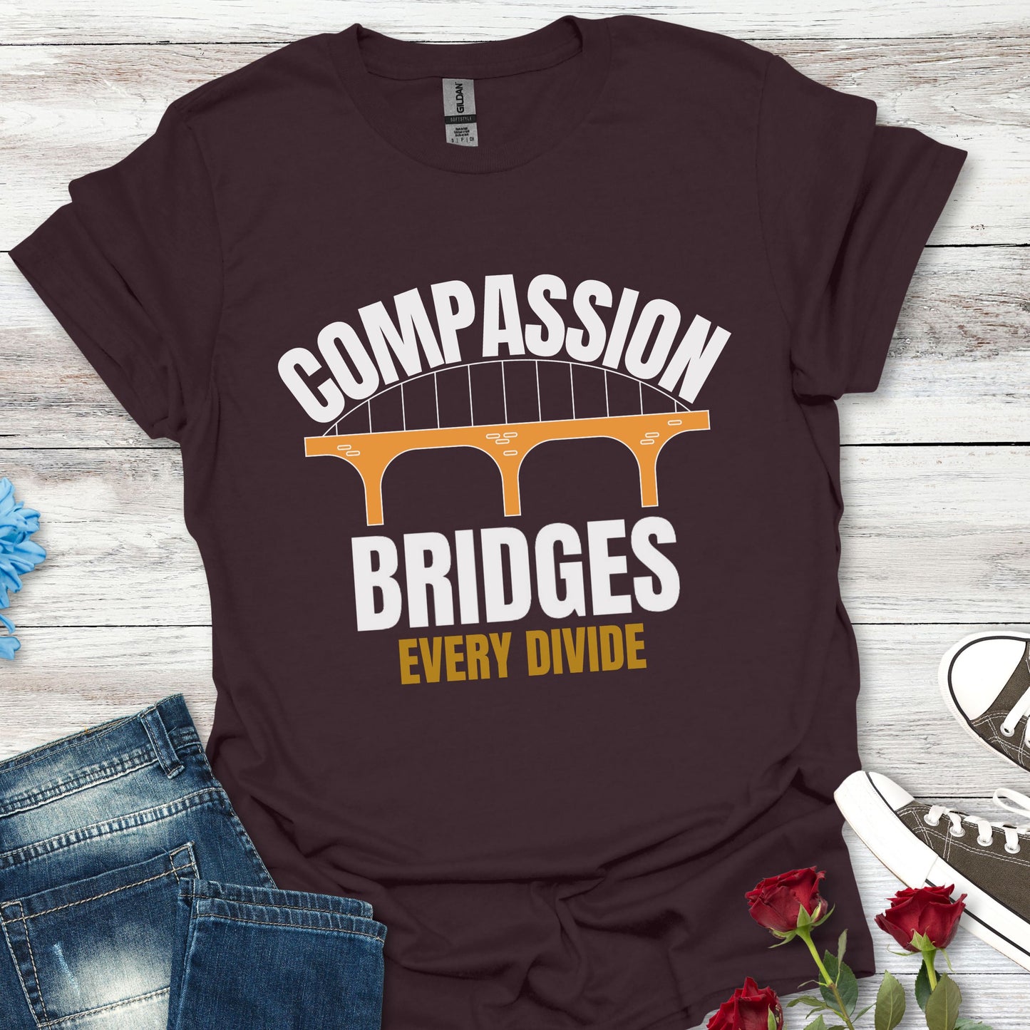 Compassion Bridges Every Divide - Unity Graphic Tee