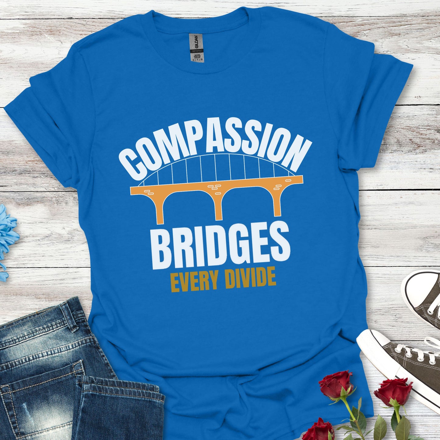 Compassion Bridges Every Divide - Unity Graphic Tee