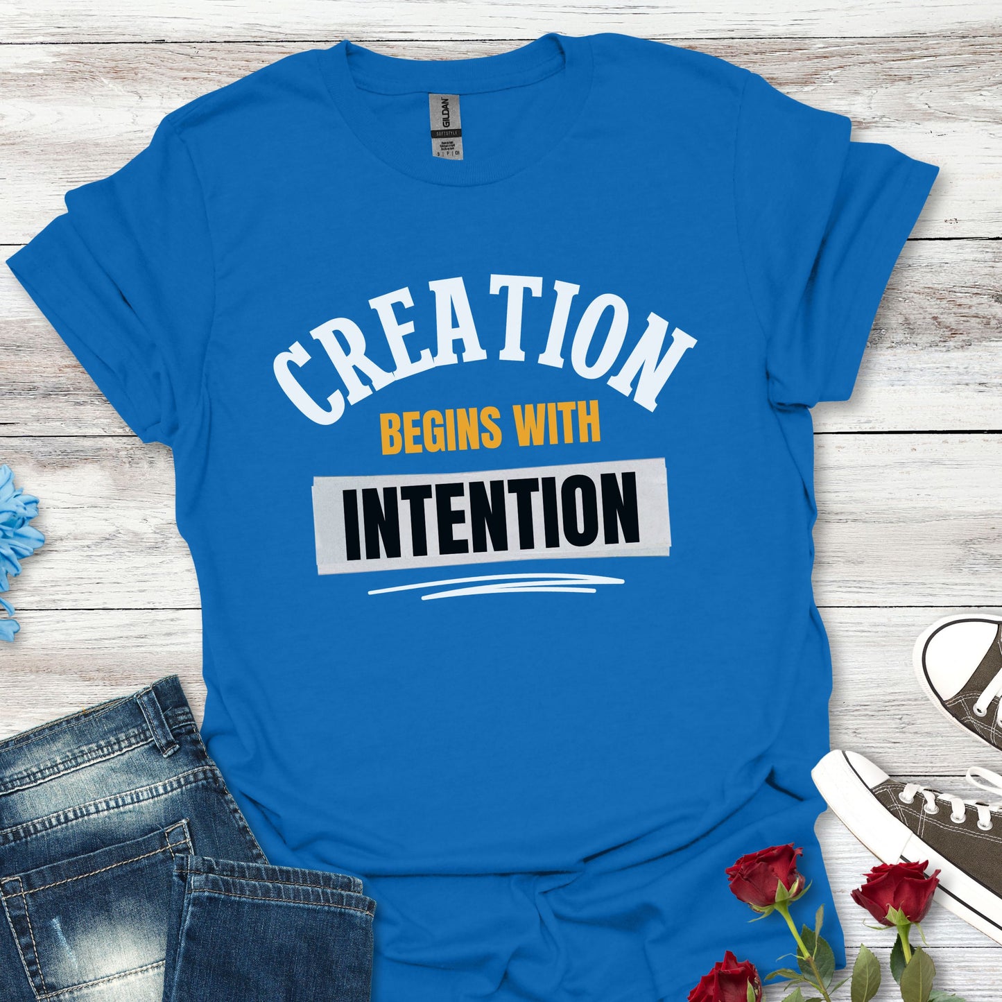 Creation Begins with Intention - Inspirational Graphic Tee