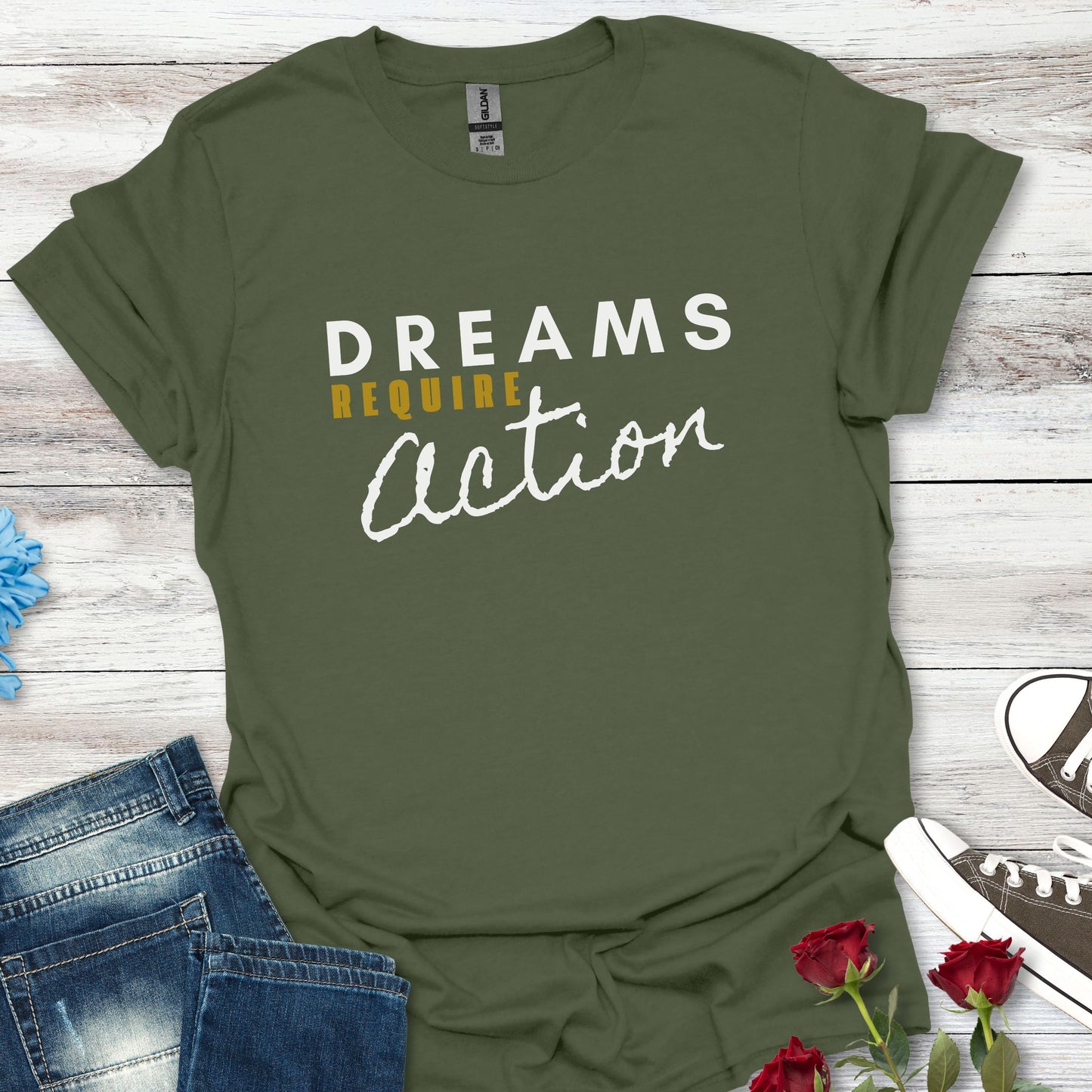 Dreams Require Action Graphic - (C) Motivation in Motion Tee