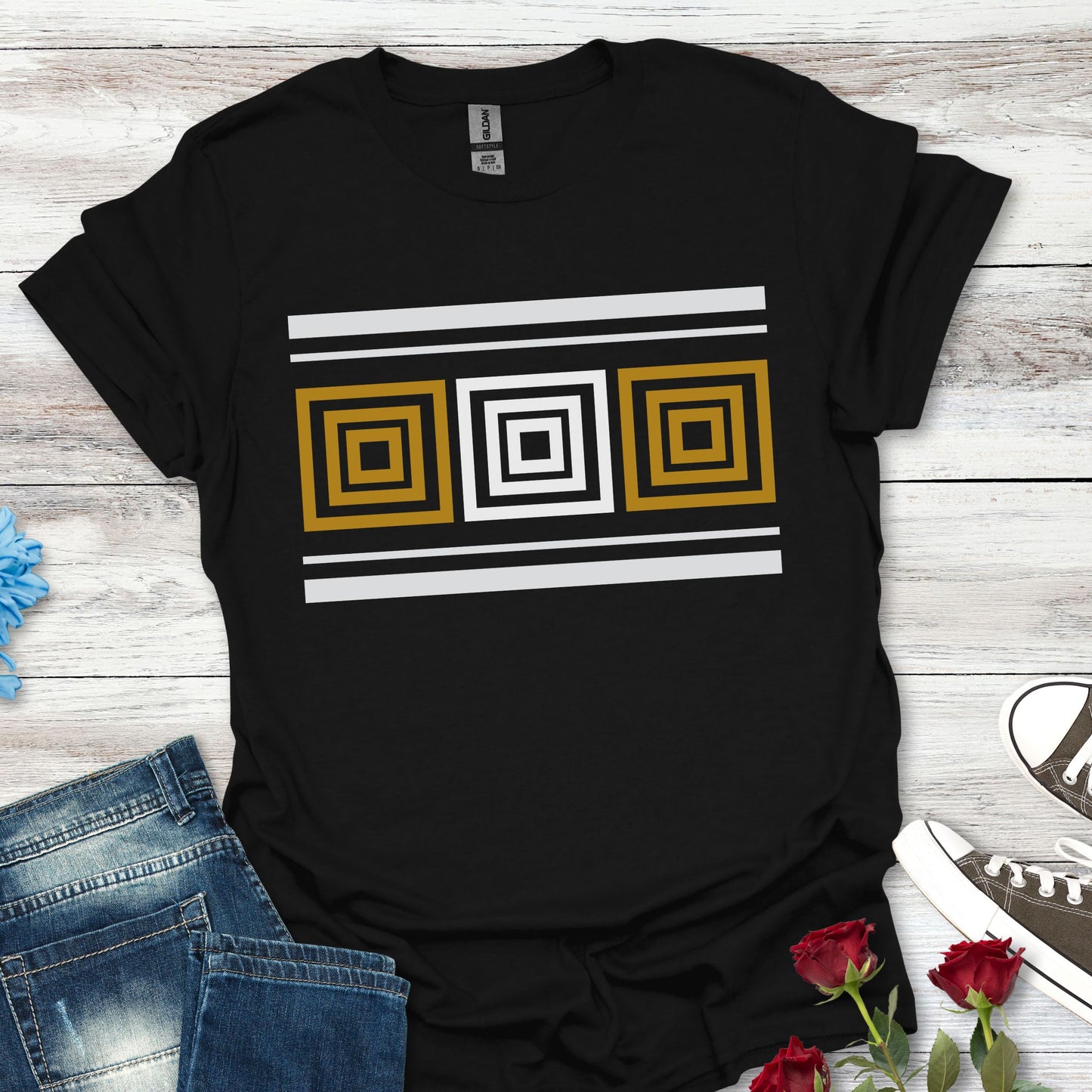 Aesthetics Colorful Blocks Graphic (W/B) Tee
