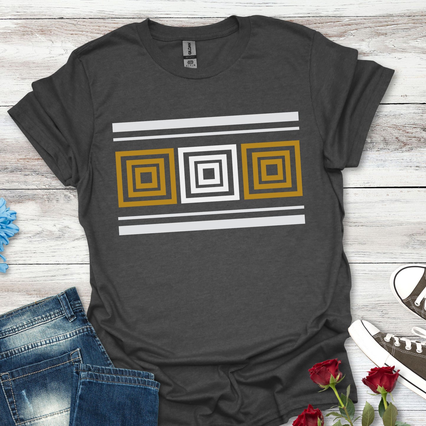 Aesthetics Colorful Blocks Graphic (W/B) Tee