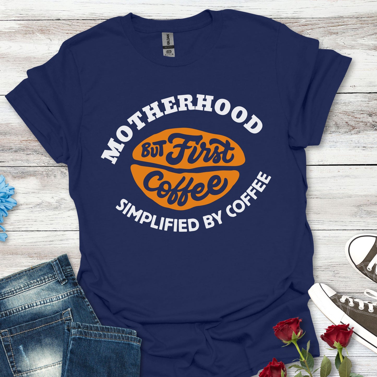 Motherhood Simplified by Coffee Magic Tee - For Her