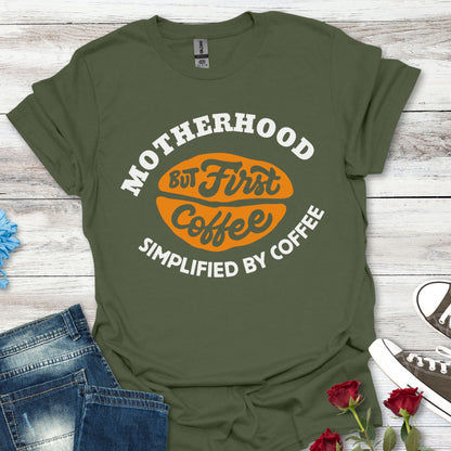 Motherhood Simplified by Coffee Magic Tee - For Her