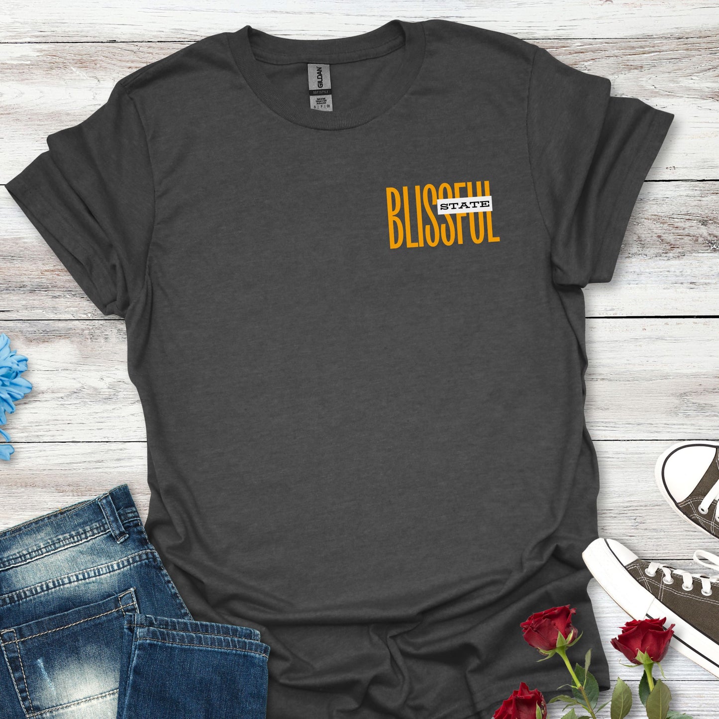 Blissful State - Unisex Style Minimalist Pocket Tee