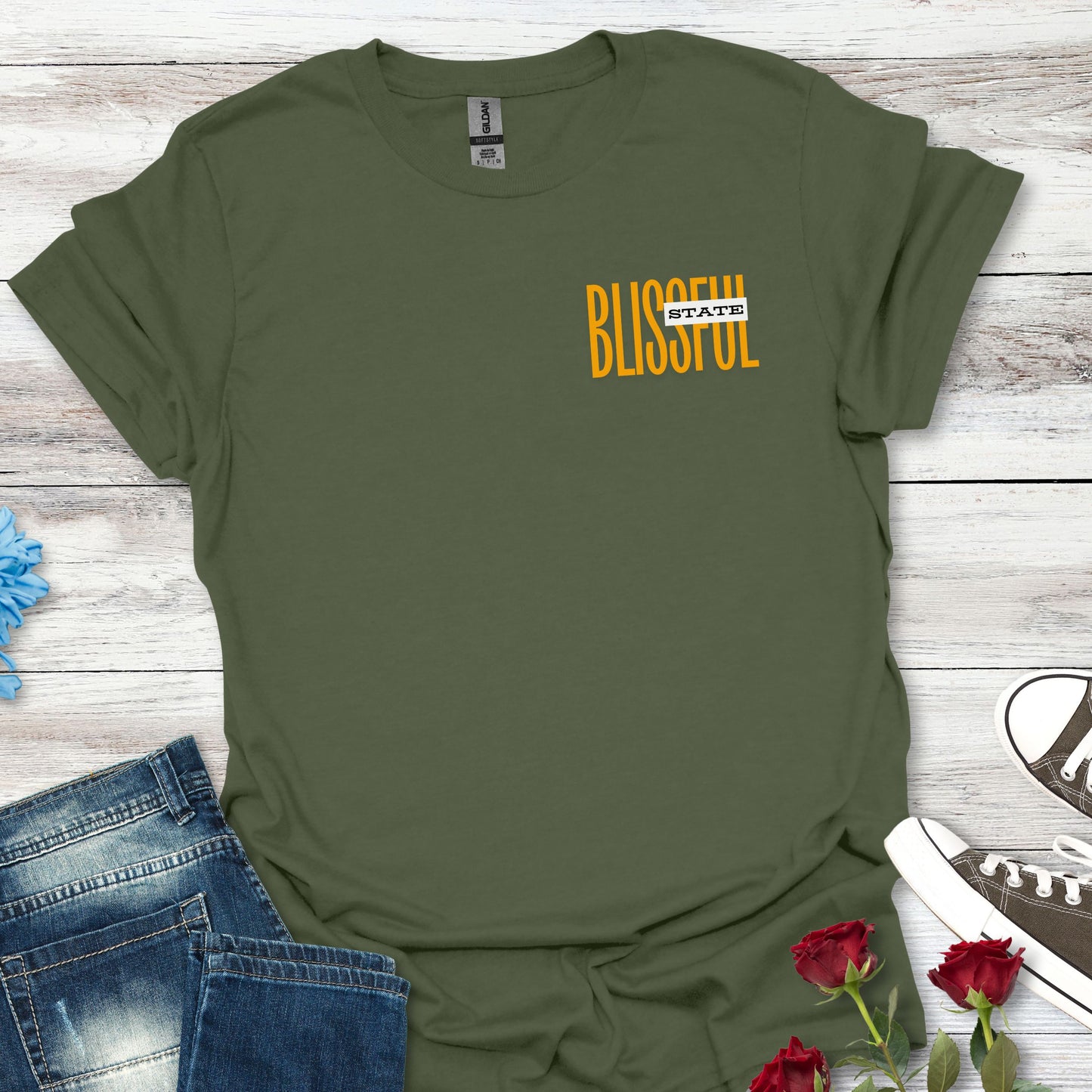 Blissful State - Unisex Style Minimalist Pocket Tee