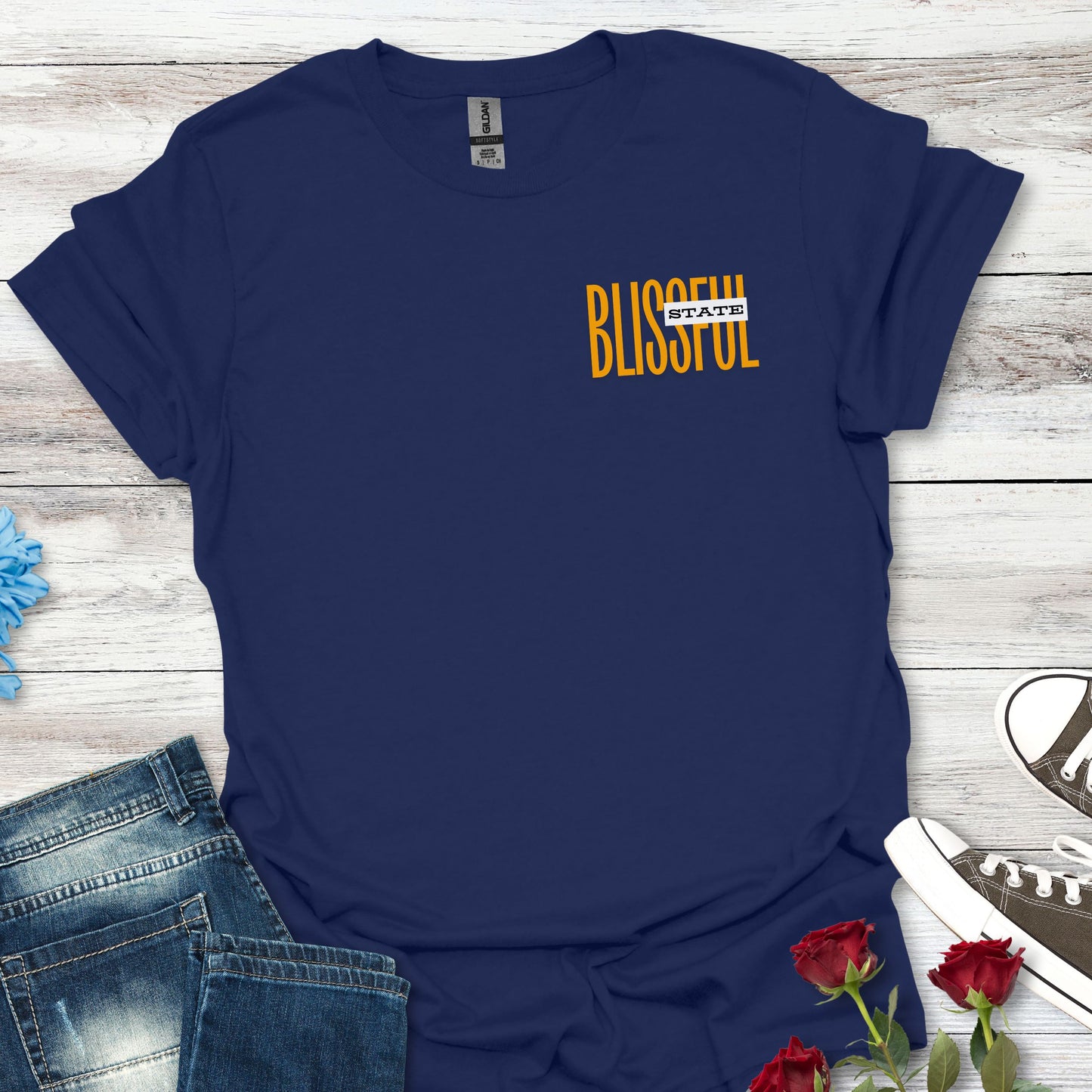 Blissful State - Unisex Style Minimalist Pocket Tee