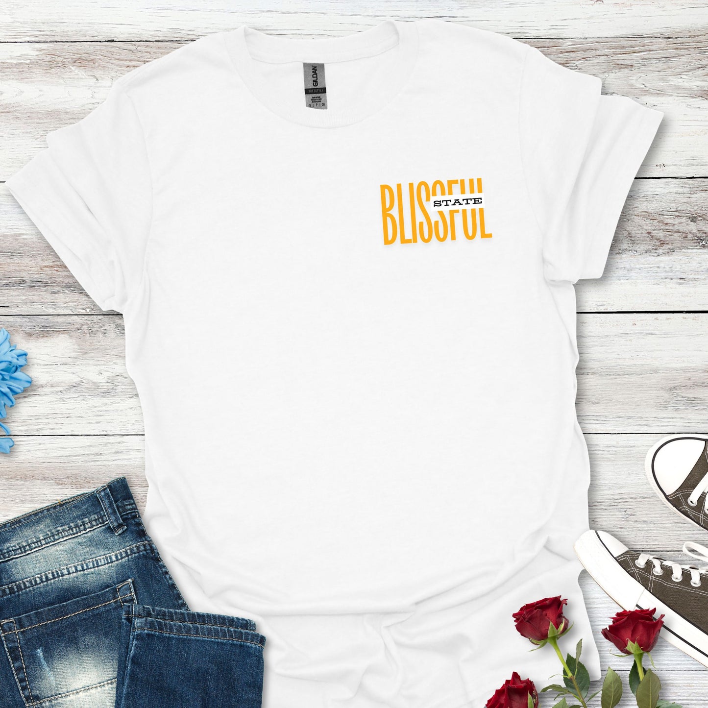 Blissful State - Unisex Style Minimalist Pocket Tee