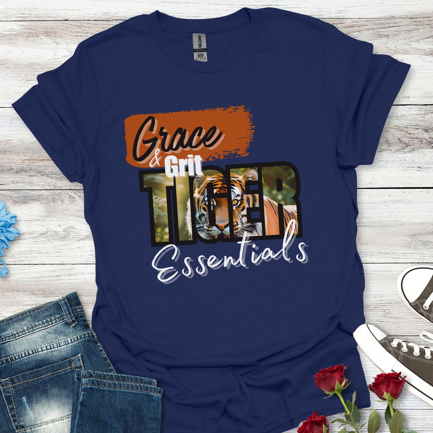 Grace & Grit (W/B): Tiger Essentials Tee