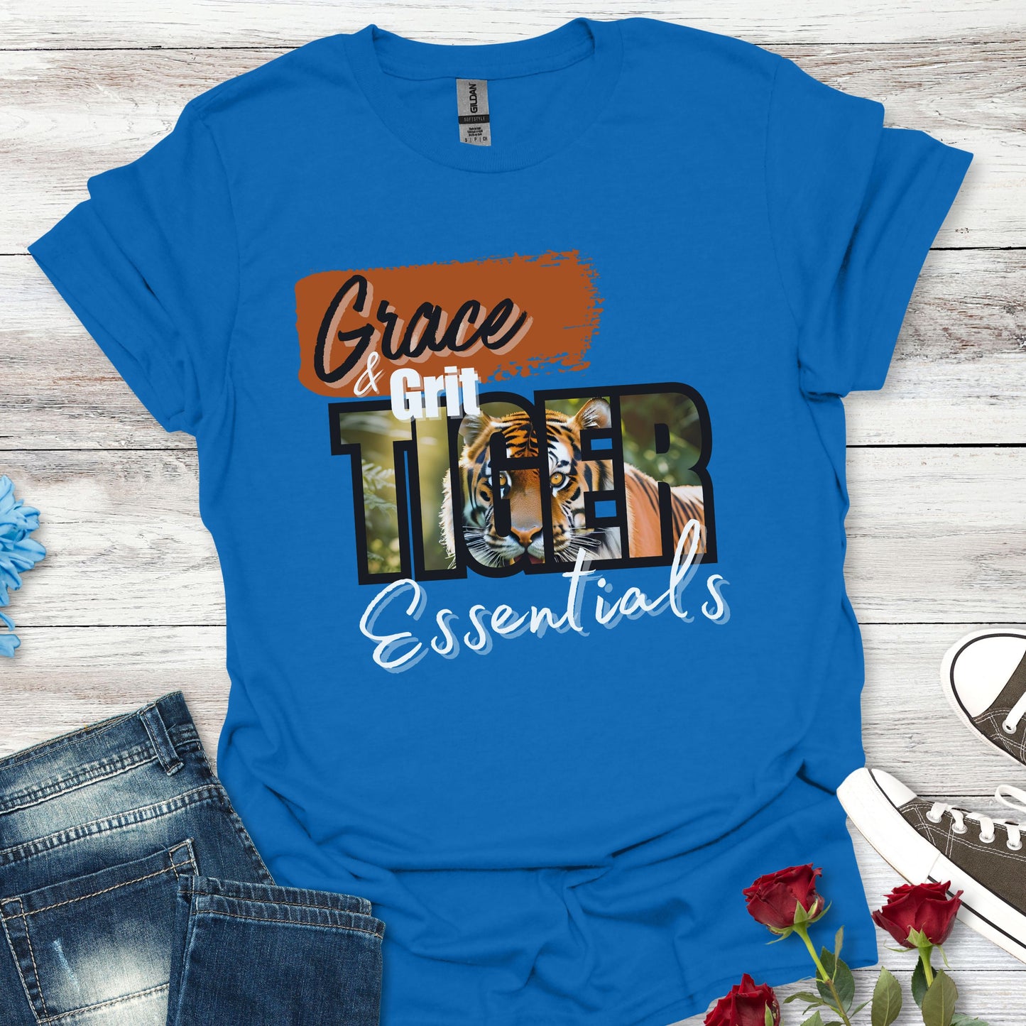 Grace & Grit (W/B): Tiger Essentials Tee