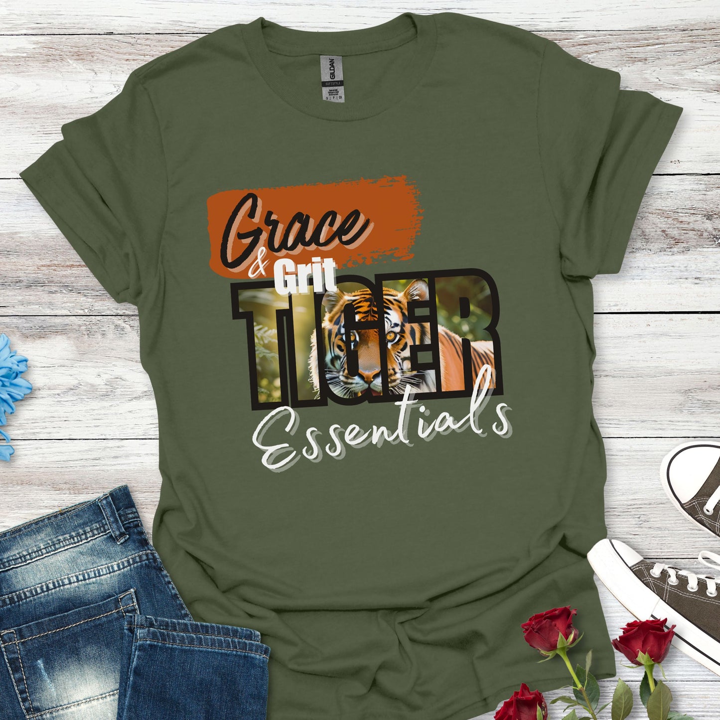 Grace & Grit (W/B): Tiger Essentials Tee