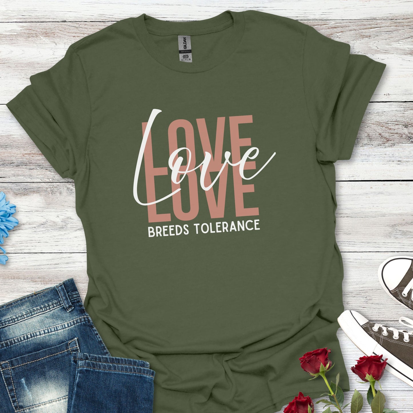 Love Breeds Tolerance – Unity in Action Unisex Tee