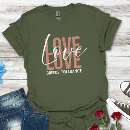 Love Breeds Tolerance – Unity in Action Unisex Tee