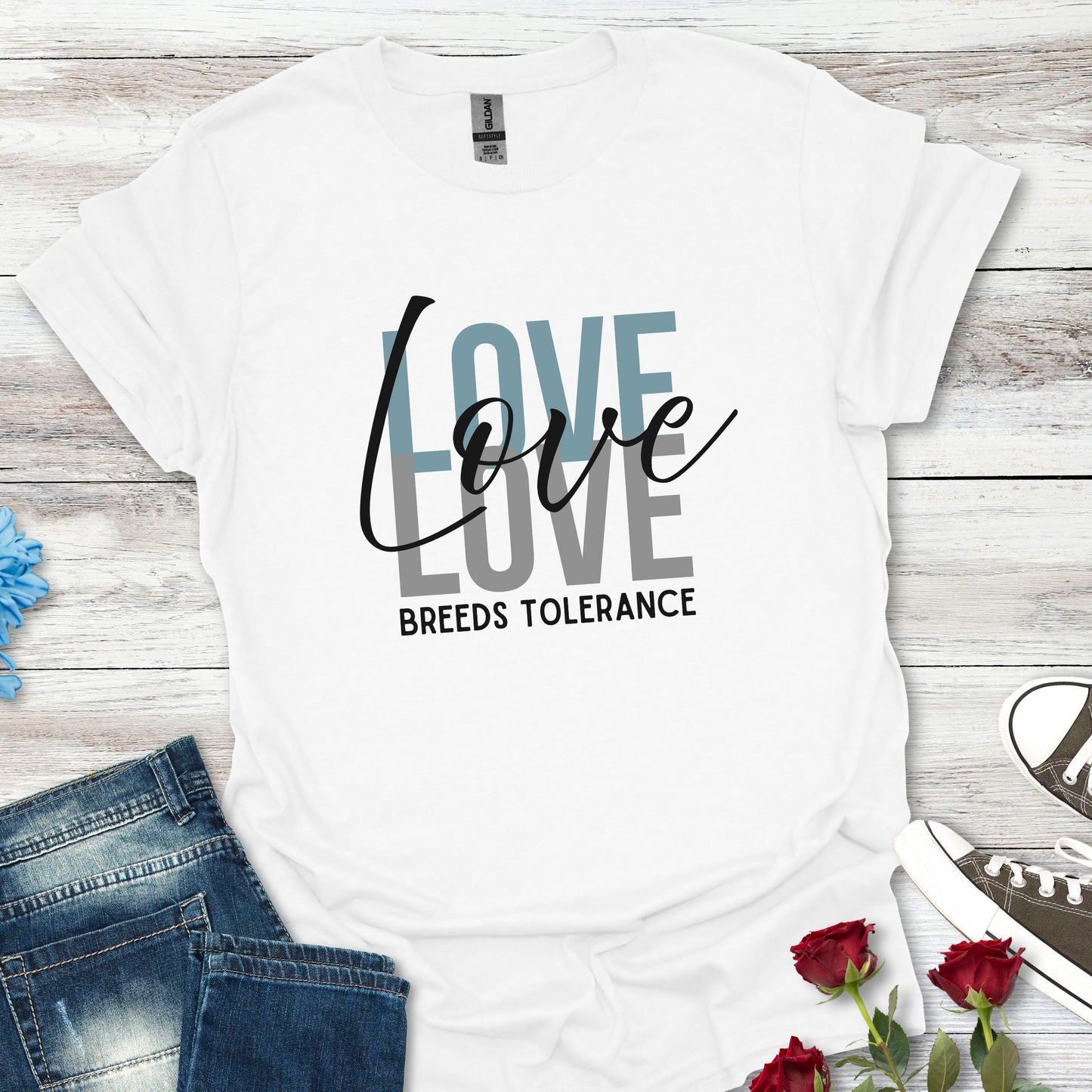 Love Breeds Tolerance – Unity in Action Unisex Tee