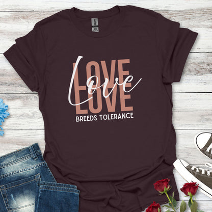 Love Breeds Tolerance – Unity in Action Unisex Tee