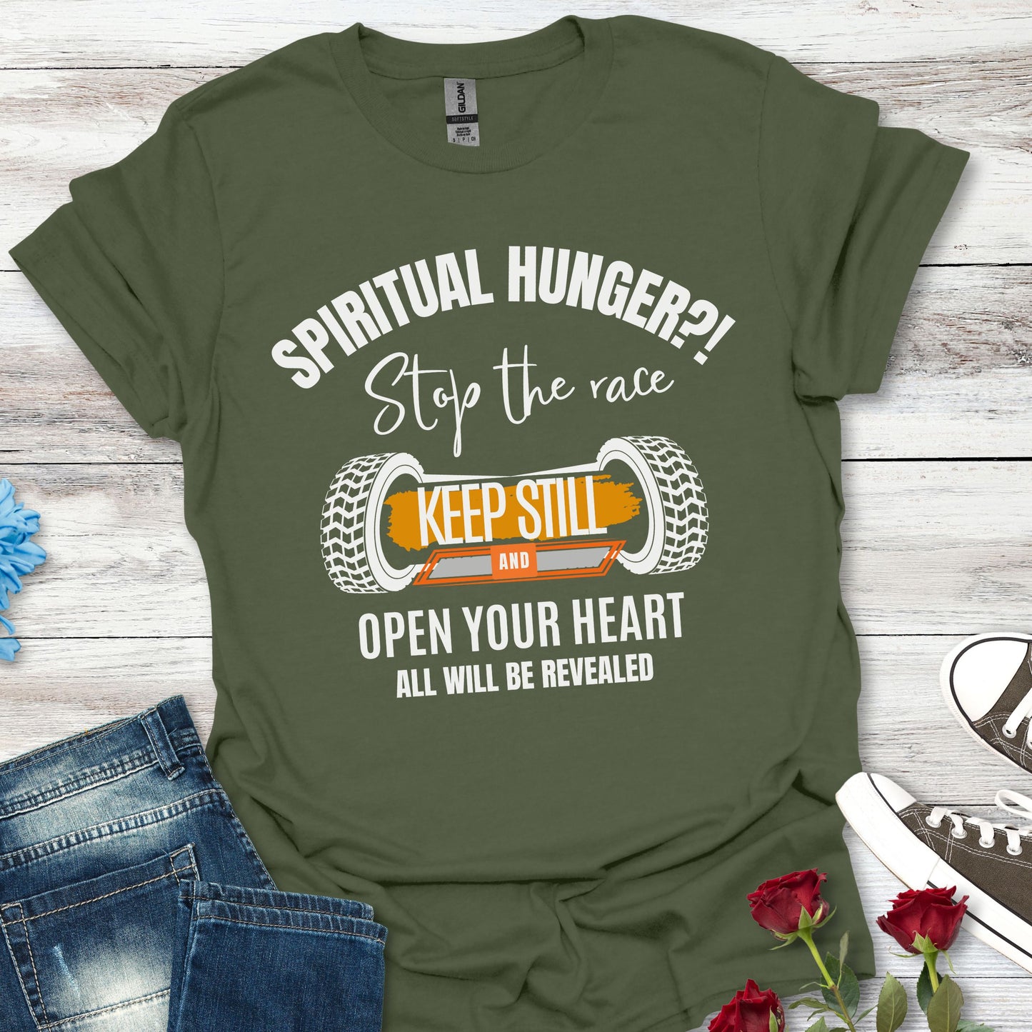 Spiritual Hunger?! - Stop the Race, Keep Still And All Will Be Revealed Tee