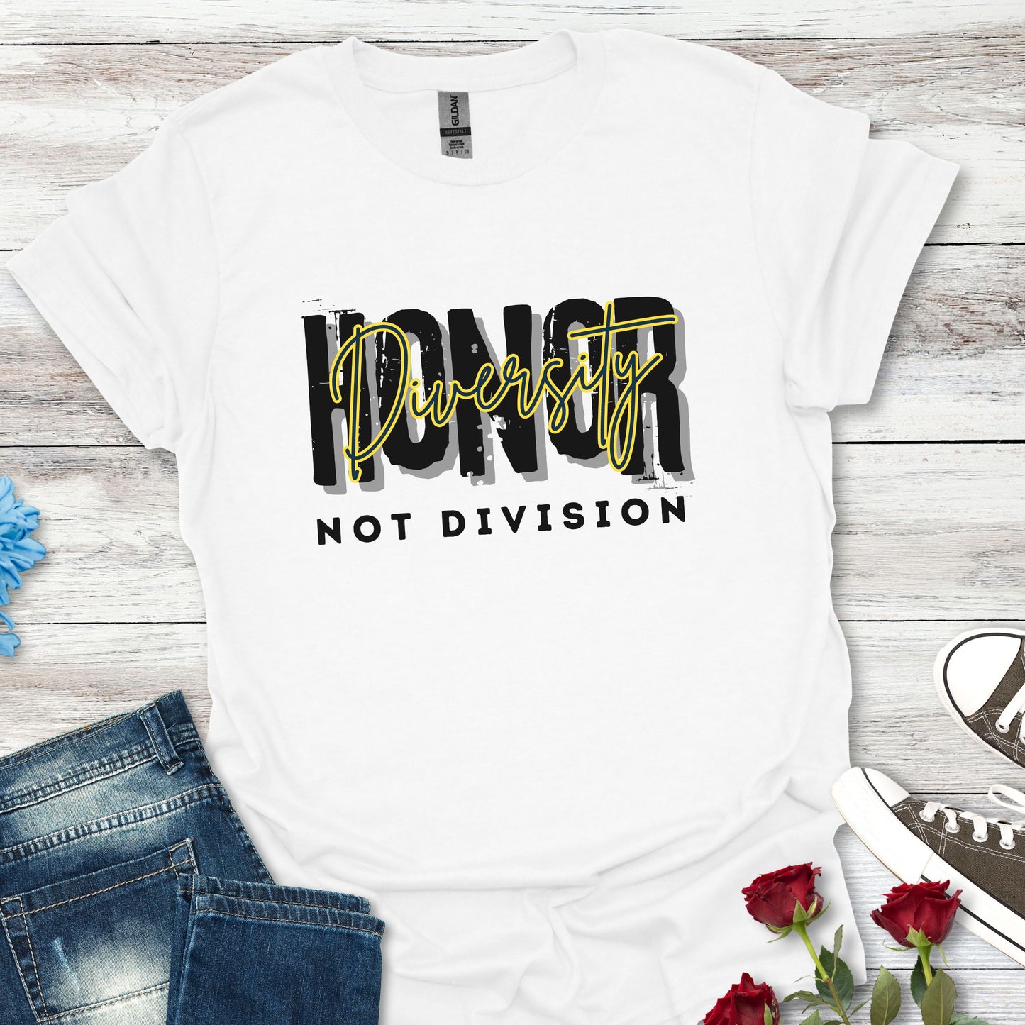 Honor Diversity, Not Division - Unisex Unity Tee (2)