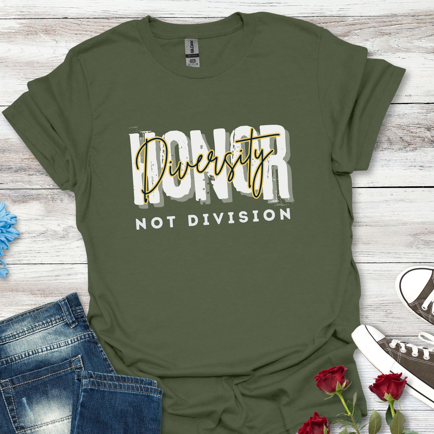 Honor Diversity, Not Division - Unisex Unity Tee (2)