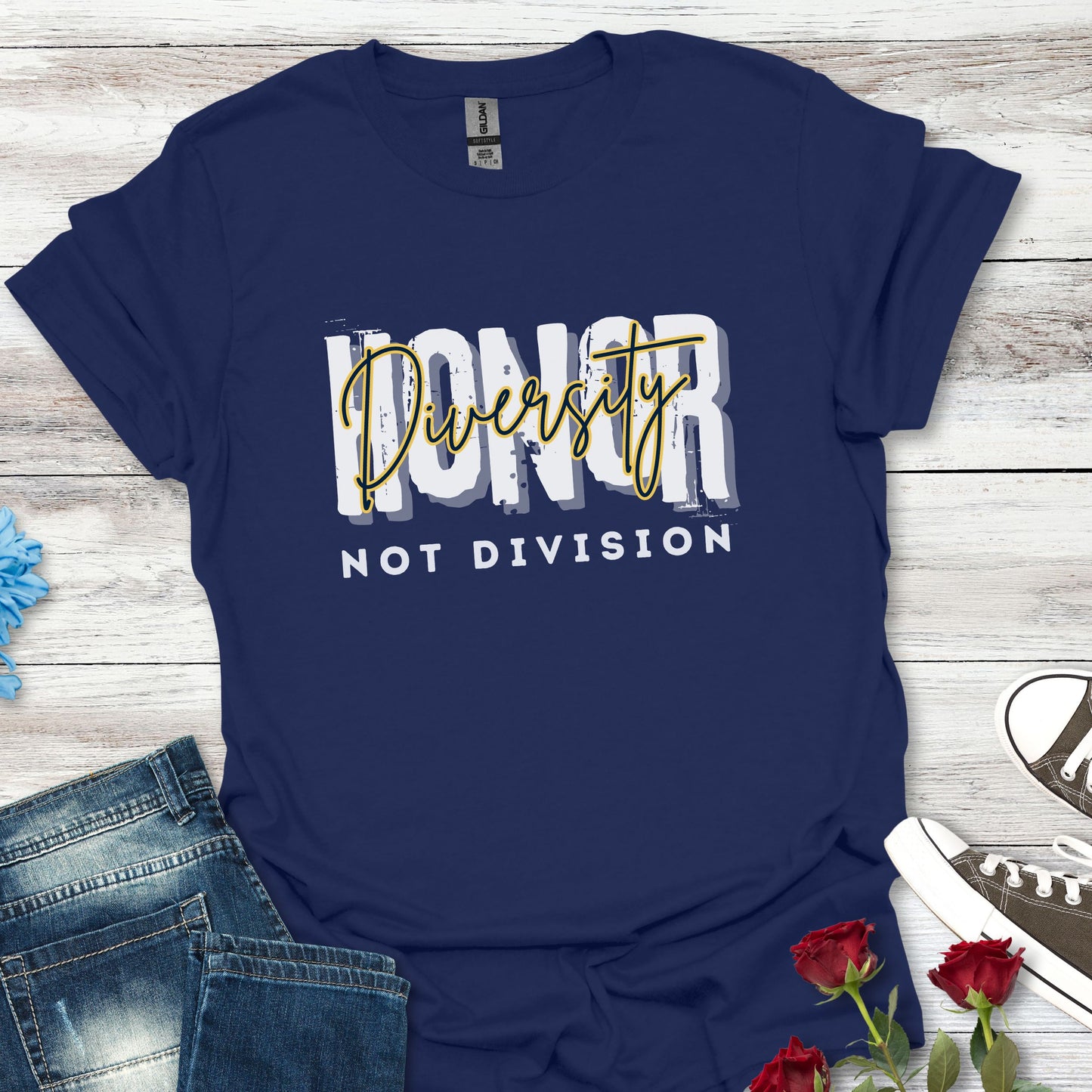 Honor Diversity, Not Division - Unisex Unity Tee (2)