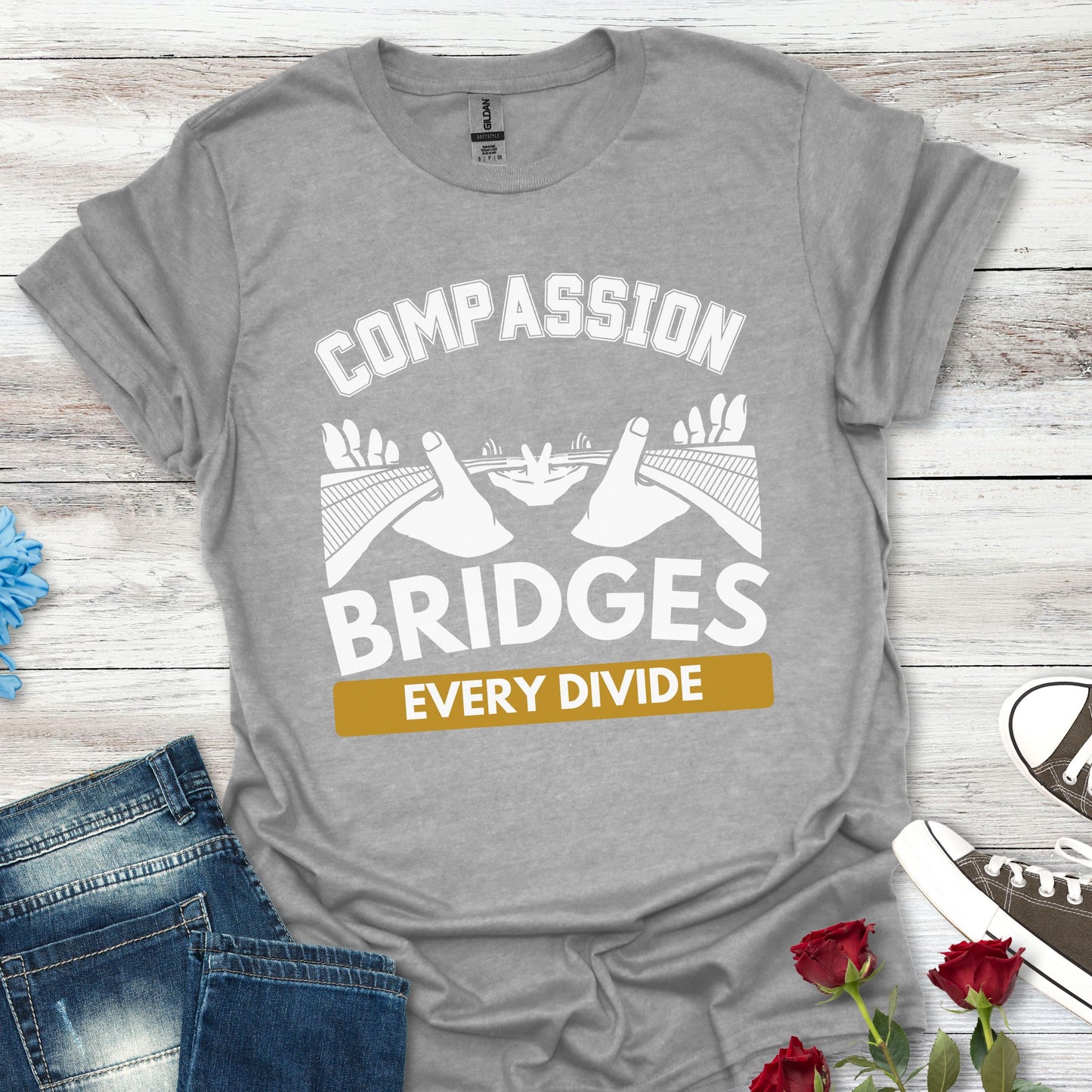 Compassion Bridges Every Divide (H) - Unity Graphic Tee