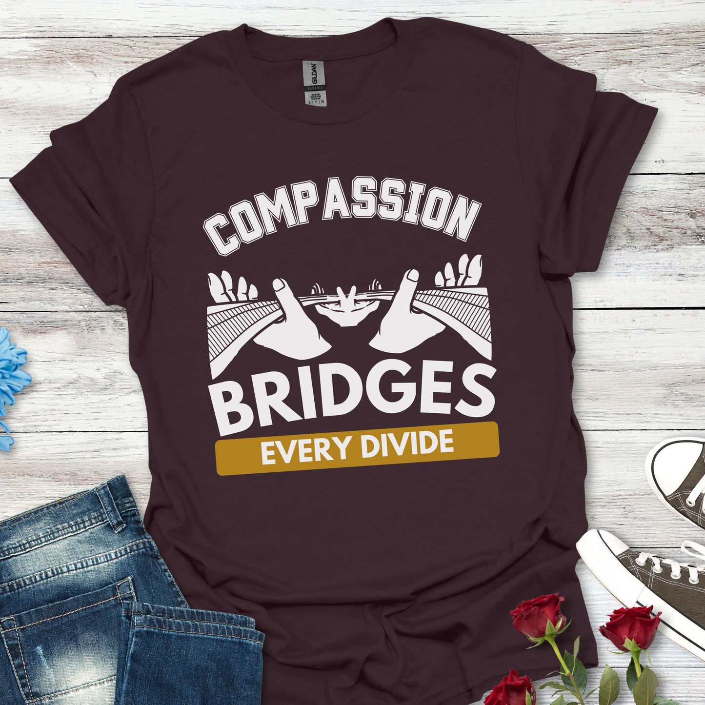 Compassion Bridges Every Divide (H) - Unity Graphic Tee